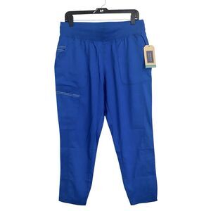 Cherokee Revolution Nurse Pants Size M petite Royal Blue Slim/Jogger Stretch